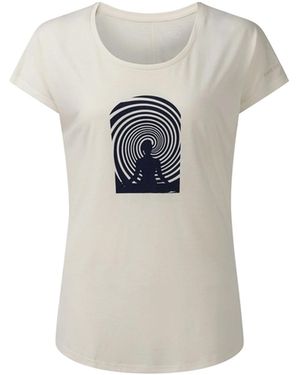 Dare 2b Ladies Serenity Psychedelic T-Shirt (Almond Milk) - Grey