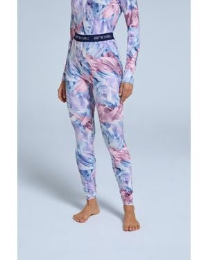 Mountain Warehouse 'Piste' Base Layer Leggings Quick Dry Warm Cosy Bottoms - Blue