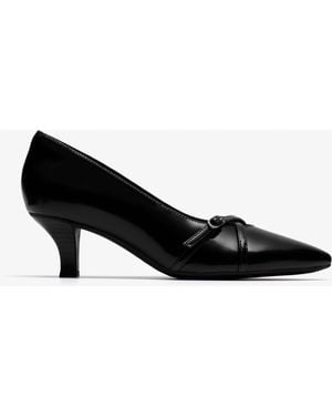 Clarks Kepley Star Leather Shoes - Black