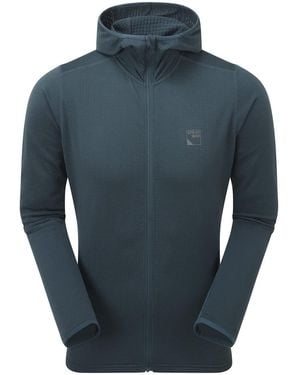 Sprayway Soft Fleece Top Hoody With Full Zip And Thumb Loops For Hiking - Blue