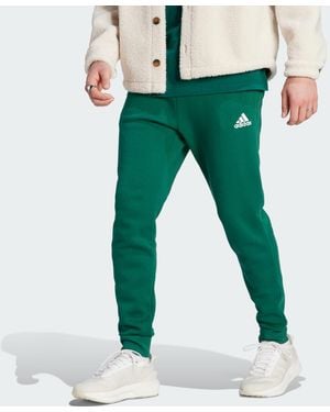 adidas Essentials Fleece Regular Tapered Trousers - Green