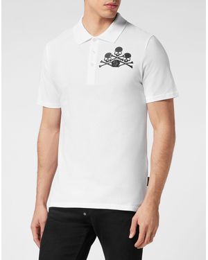 Philipp Plein Poloshirt Skull - Wit