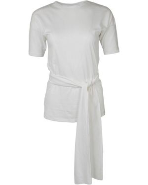 Secret Label Ladies Long Line Tie-Waist Jersey Top - Grey