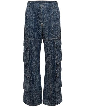 DIESEL D Sire Cargo Wide Leg Jeans - Blue