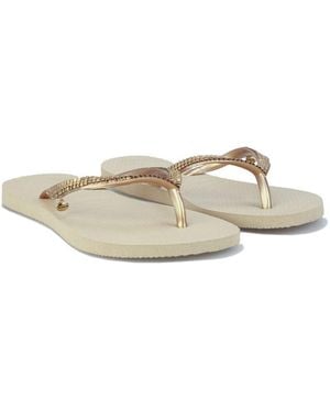 Havaianas Slim Metal Mesh Flip Flops - Metallic