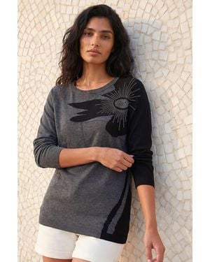 Roman Floral Hotfix Knit Jumper - Multicolour