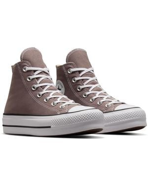 Converse Seasonal Colour Chuck Taylor All Star Hi Top Lift Trainers - Purple