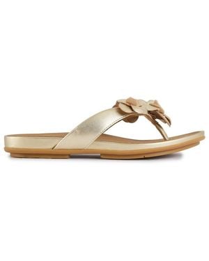 Fitflop Gracie Flower Sandals - Metallic
