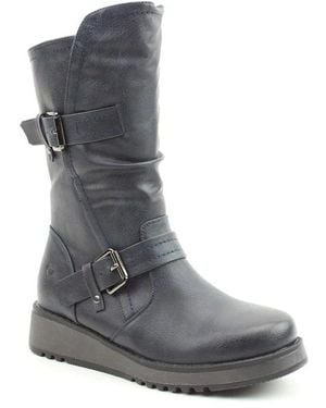 Heavenly Feet Hannah4 Mid Calf Boots - Black