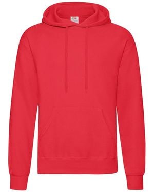 Fruit Of The Loom Adults Classic Hooded Sweatshirt - Red
