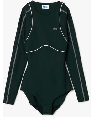 Lacoste Dames X Eleven By Venus Lange Mouw Bodysuit In Groen