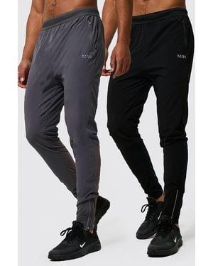 BoohooMAN Man Active Gym Reflective Regular Fit 5inch Shorts - Black
