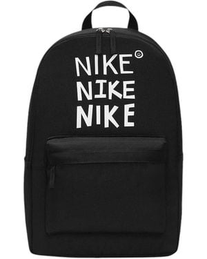 Nike Backpack Sports Bags Travel Gym Rucksack New - Black