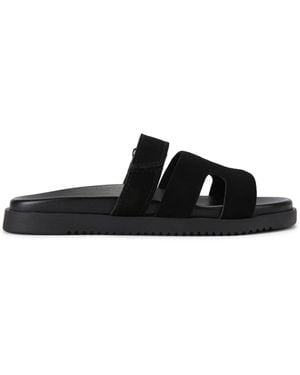 Steve Madden Suede Missile E 015 Sandals - Black