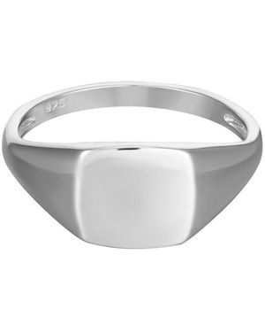 The Jewellery Stockroom Gent's Sterling Oval Signet Ring - White
