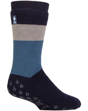 IOMI 1 Pack Thick 3.1 Tog Non Slip Thermal Slipper Socks For Raynauds - Blue
