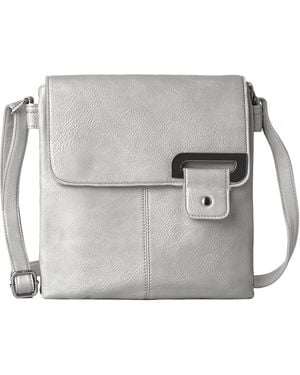 Woodland Leathers Crossbody Bag Messenger Shoulder Bag - Grey