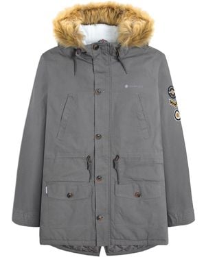 Lambretta Sherpa Lined Parka (Granite) - Grey