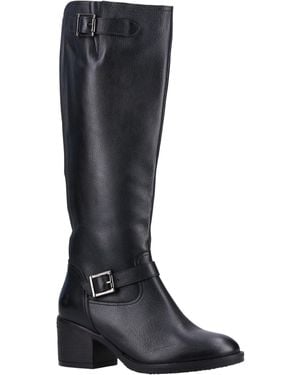 Hush Puppies Heidi Leather Boots - Black