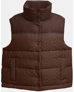 COACH Signature Down Vest - Brown