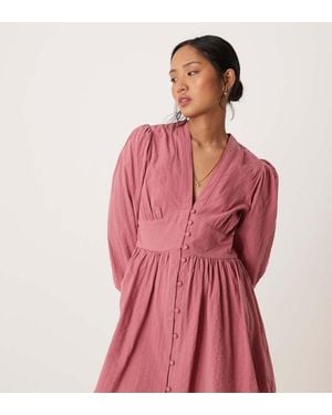 Nobody's Child Petite Nobody's Starlight Long Sleeve Mini Dress - Red