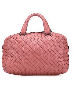 Bottega Veneta Boston Top Handle Handbag - Pink