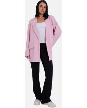 Gini London Tailoring Oversized Blazer - Pink