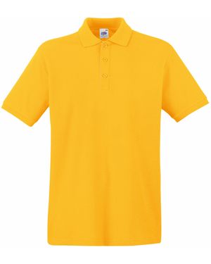 Fruit Of The Loom Premium Short Sleeve Polo Shirt - Yellow