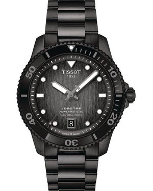 Tissot Seastar 1000 Watch T1208073305100 Stainless Steel - Black