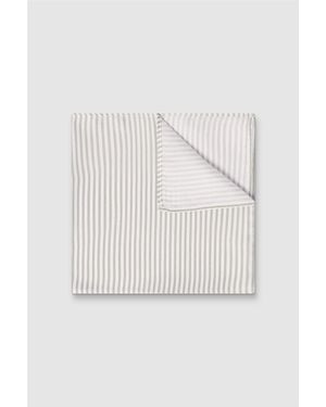 Alexandre Silver Label Pocket Square - White