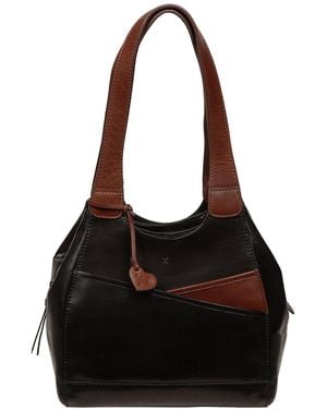 NiNa Amora 'Enza' & Conker And Leather Handbag - Black