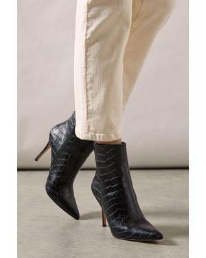 Wallis Corsica Pointed Stiletto Ankle Boots - Black