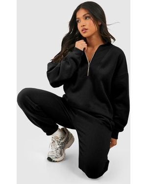 Everyday the Label Relaxed Fleece Tracksuit Set - Black