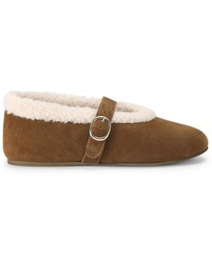 Steve Madden Suede Lodge Ballet Flats - Brown