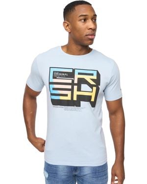 Crosshatch Boxvibe T-Shirt (Sky) Cotton - Blue
