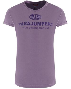 Parajumpers Toml Tee Brand Logo Amethyst T-Shirt - Purple