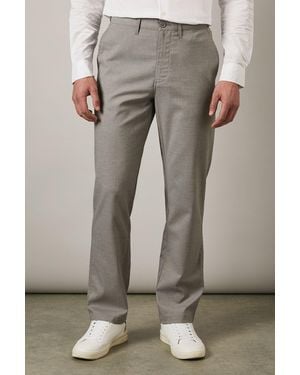 MAINE Textured Stretch Smart Trousers - Grey