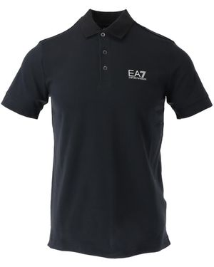 EA7 Emporio Armani 7 Polo T-Shirt Cotton - Black