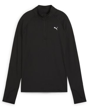 PUMA Run Velocity Cloudspun Quarter-Zip Top - Black