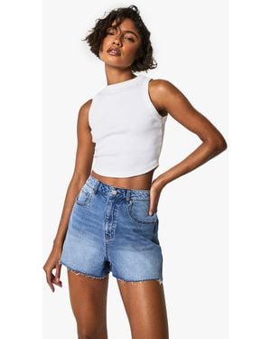 Boohoo Tall Denim Mini Short - Blue