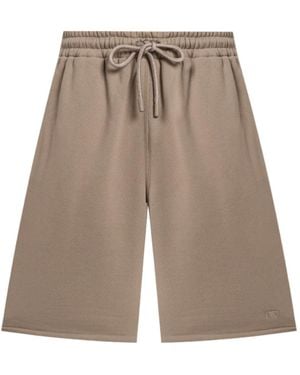 Off-White c/o Virgil Abloh Ow Embroidered Skate Sweatshorts Cotton - Brown