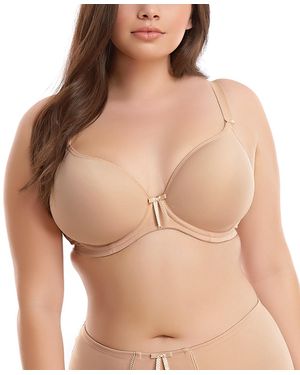 Elomi Bijou Banded Moulded Plunge T-Shirt Bra - Natural
