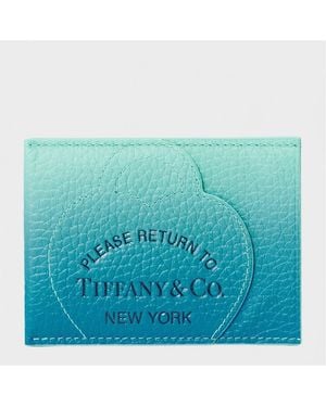 Tiffany & Co. Accessories Ombre Card Holder With Logo - Blue