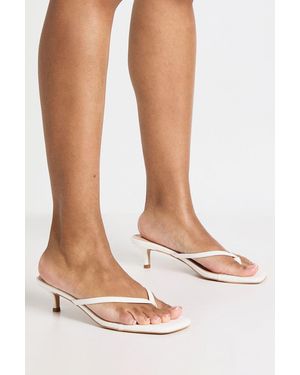 Boohoo Toe Post Kitten Heel Mules - Pink