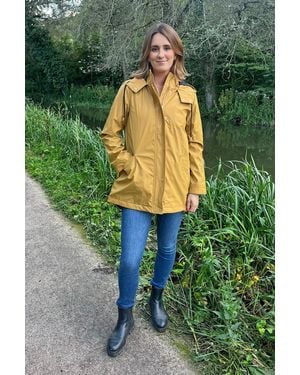 Secret Label Hooded Quilt Lined Rain Jacket - Green