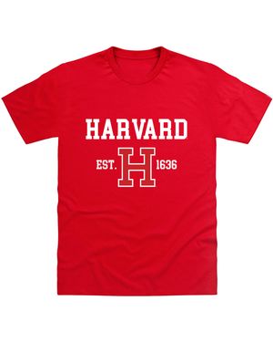 Park Fields Harvard University Est 1636 T-Shirt Cotton - Red