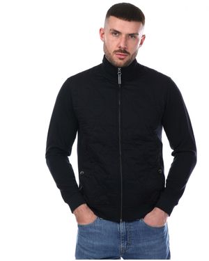 Mercery Elgar Onion Quilt Full Zip Sweatshirt - Black