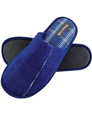 Slipper Snob Indoor Slip On Mule Slippers - Blue