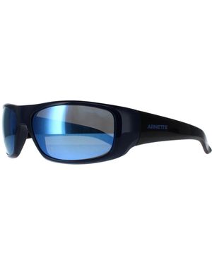 Arnette Rectangle Dark Mirror Water Polarized Hot Shot An4182 - Blue