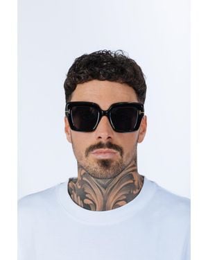 SVNX Bold Square Sunglasses - Black